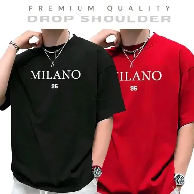 Black-Red Two Set Stylish DropShoulder