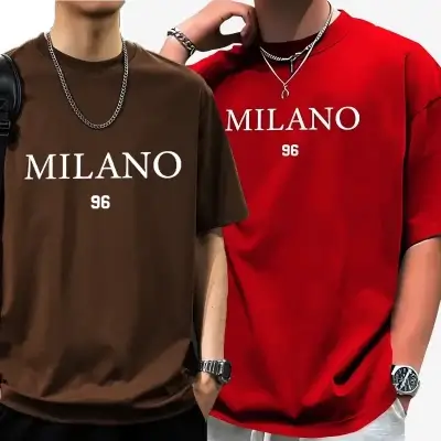 Red-Coffe Two Set Stylish DropShoulder secondary
