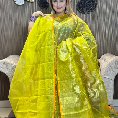 Half Silk jamdani Sharee